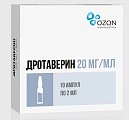 Купить дротаверин, раствор для внутривенного и внутримышечного введения 20мг/мл, ампулы 2мл, 10 шт в Нижнем Новгороде