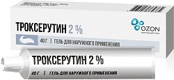 Купить троксерутин, гель для наружного применения 2%, 40г в Нижнем Новгороде